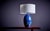 Huge Table Lamp in Blue Ceramic, France, 1960s For Sale - Image 6 of 9