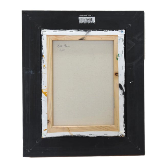 Textile Chic French Woman Portrait Painting by Ruth Arenz Including the Antiqued Gold Wood Frame For Sale - Image 7 of 8