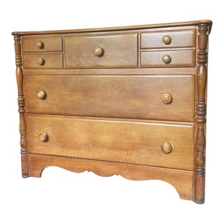 1950s Virginia Maple Wood Dresser For Sale