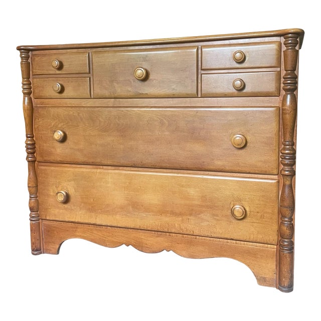 1950s Virginia Maple Wood Dresser For Sale
