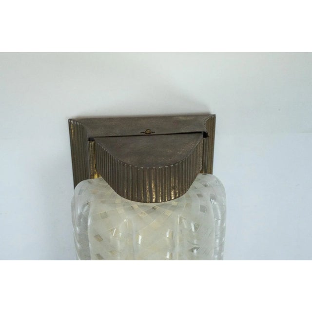 Large Art Deco Sconce in Brass and Acrylic, 1930s For Sale - Image 12 of 17