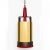 Vintage Industrial Lantern Style Pendant With Amber Glass Shade For Sale In New York - Image 6 of 6
