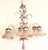 Vintage Italian White and Gold Patinated Metal and Glass Chandelier, 1970s For Sale - Image 12 of 15