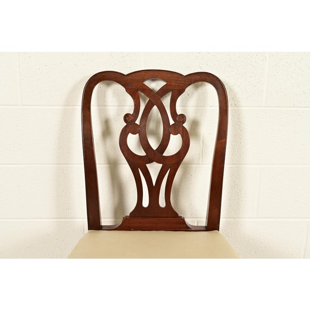 Baker Furniture Georgian Carved Mahogany Dining Chairs, Set of Six For Sale In South Bend - Image 6 of 13