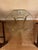 Vintage Hollywood Regency Brass and Glass Pedestal/Stand Side Table For Sale - Image 4 of 6
