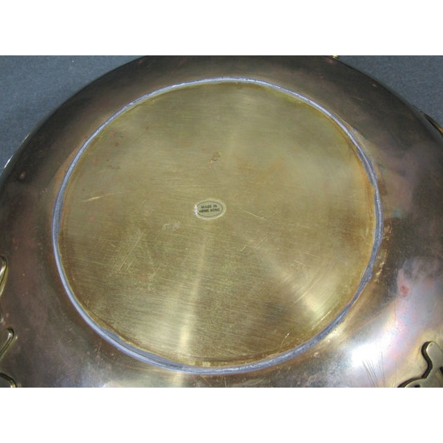 1960s Hong Kong Brass Centerpiece Bowl With Auspicious Characters For Sale - Image 11 of 11
