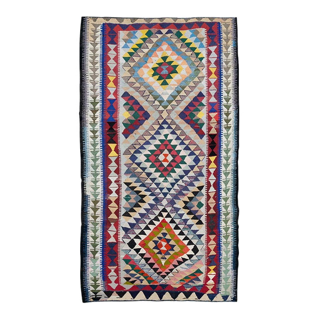 Galerie Shabab Collection Mid-20th Century Persian Flatweave Kilim Rug For Sale