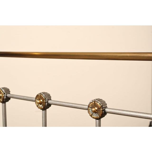 Contemporary Iron And Brass King Size Metal Bed Frame For Sale - Image 18 of 18