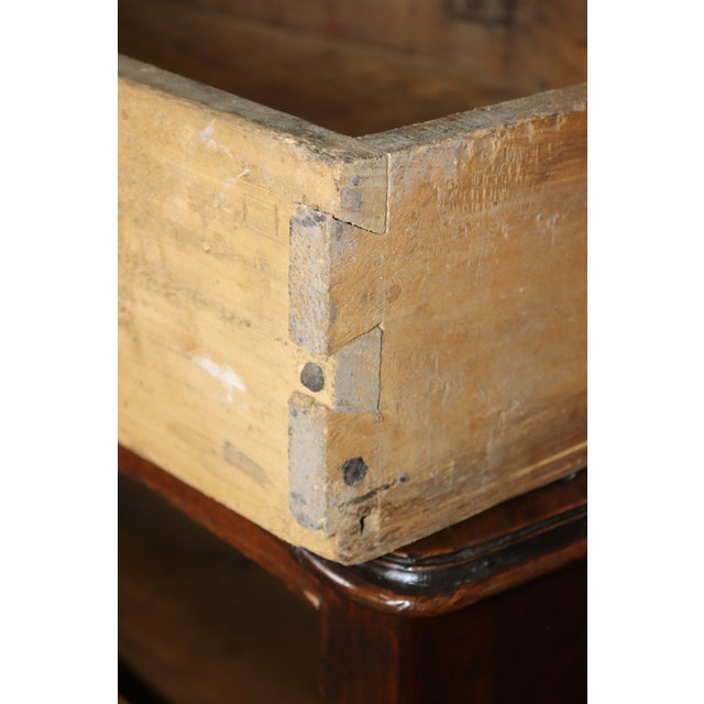 Period Carved Walnut 18th C. French Louis XV 2 Drawer Commode For Sale - Image 16 of 16