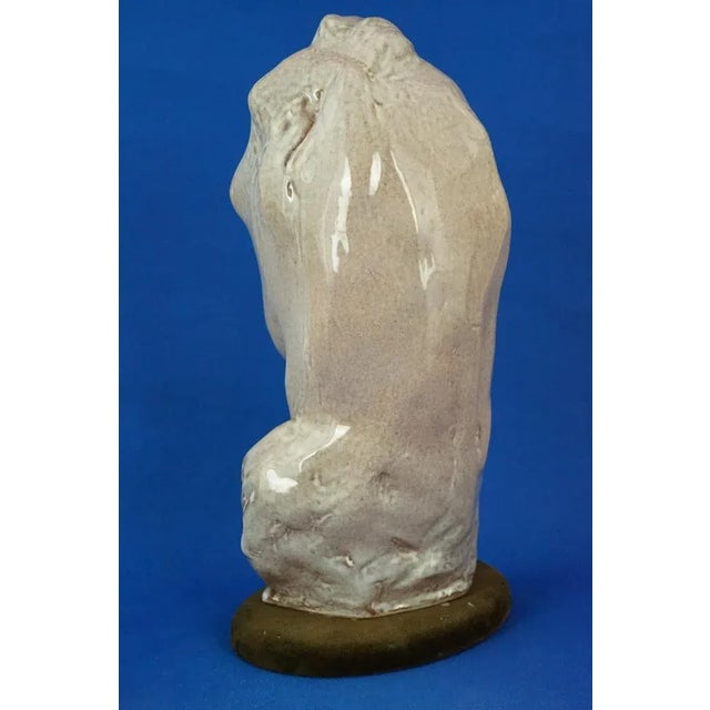 1940s 20th Century Majolica Bust of a Girl by Pietro Melandri for Matteucci, Italy For Sale - Image 5 of 18