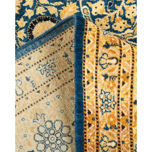 Mogul, One-of-a-Kind Hand-Knotted Area Rug in Blue, 6' 2" x 6' 5" For Sale In New York - Image 6 of 8