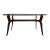 1950s Italian Modern Sculptural Dining Table With Glass Top For Sale
