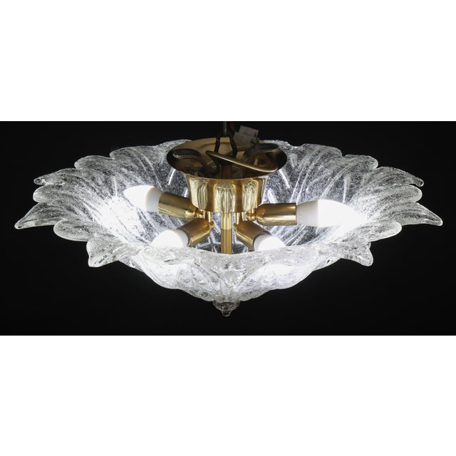 1970s Set of 2 Amsterdam Palmetta, Italian Murano Glass Ceiling Light or Flush Mount For Sale - Image 9 of 17