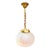 Softly glowing like a moon suspended in midair, this elegant french pendant light combines a frosted glass globe with...