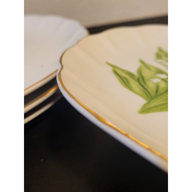 Vintage Lily of the Valley Porcelain Saucers - Set of 4 For Sale In San Francisco - Image 6 of 10