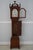 Traditional Elmer Stennes Mahogany Dropleaf Dwarf Grandfather Hall Clock For Sale - Image 3 of 12