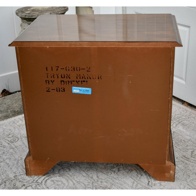 Drexel Wood Nightstand Vintage Commode Traditional Bachelor Chest Brass For Sale In Philadelphia - Image 6 of 9