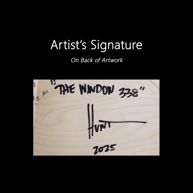 The Window 338 - Modern Resin Minimalist Blue Two Tone Color Field Abstract Original Artwork by Ricky Hunt For Sale - Image 9 of 9