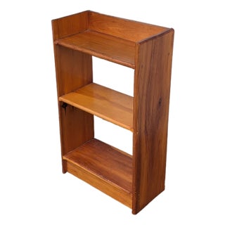Small Vintage Handmade Solid Oak Bookshelf For Sale