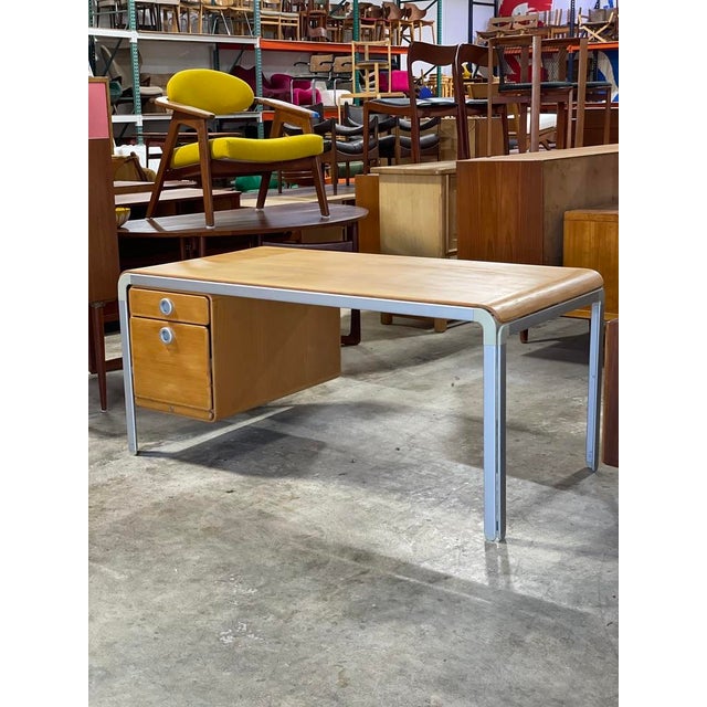 Wood Arne Jacobsen Danish Modern Djob Desk For Sale - Image 7 of 11