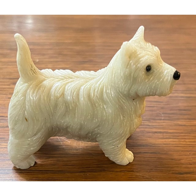 Carved Hardstone Dog Figure of a West Highland Terrier For Sale - Image 14 of 18
