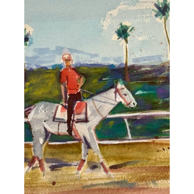 2000 - 2009 Wellington Polo, Original Watercolor For Sale - Image 5 of 6