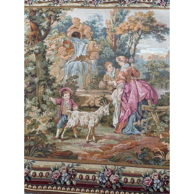 Vintage Aubusson Style Jaquar Tapestry, 1970s For Sale - Image 15 of 18