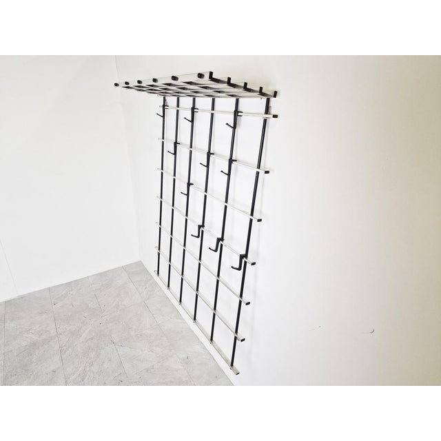 Black Vintage Modular Coat Rack, 1960s For Sale - Image 8 of 10