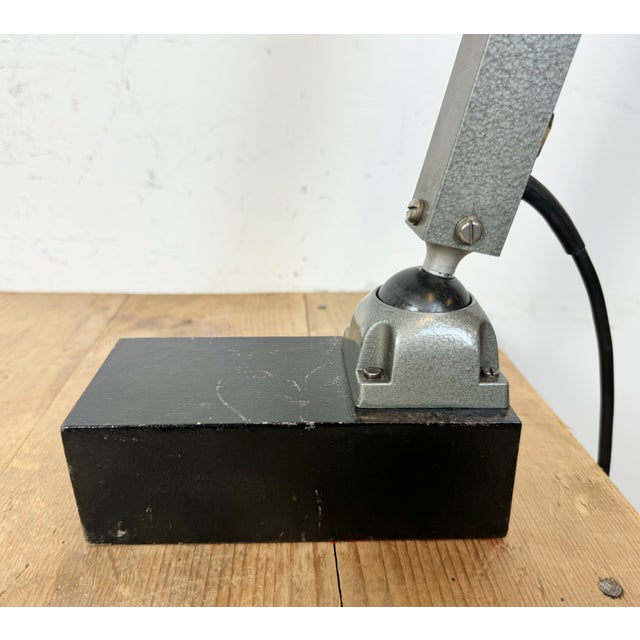 Green Industrial German Adjustable Flourescent Table Lamp, 1960s For Sale - Image 8 of 18