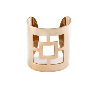 Trina Turk Gold Plated Cutout Cuff Bracelet For Sale