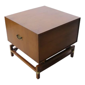 1960s Vintage Hickory Furniture Co Mid-Century Butternut Nightstand