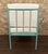 Wrought Iron Turquoise Lounge Chair with White Fabric For Sale - Image 4 of 6