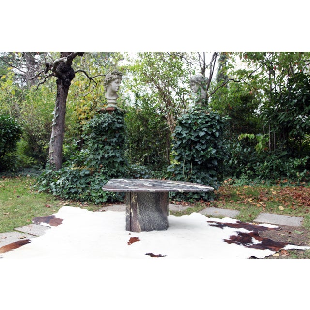 1980s Solid Marble Italian Postmodern 1980s Coffee Cocktail Table For Sale - Image 5 of 12