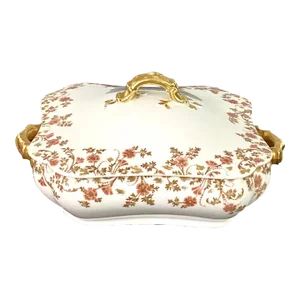 Antique Haviland & Co. Limoges -H&c Depose Covered Vegetable Bowl