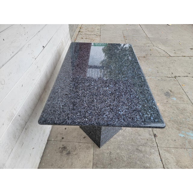Stone 1970s Modern Granite Dining Table For Sale - Image 7 of 17