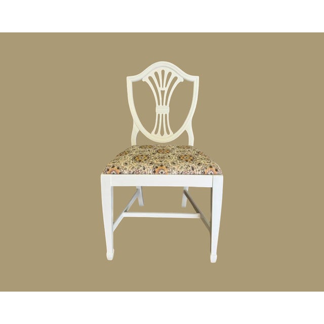 Vintage c.1950s Refinished Duncan Phyfe “Style” Hepplewhite Chairs - Set of 6 For Sale - Image 9 of 11