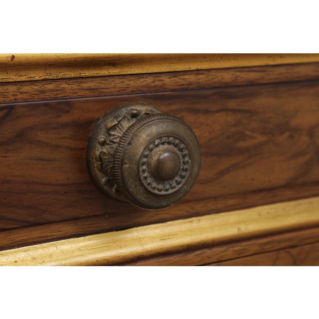 Karges French Louis XVI Walnut 3 Drawer Nightstand For Sale - Image 10 of 15