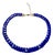 Mini Cleopatra Lapis Collar Necklace With Emeralds & 14k Gold For Sale