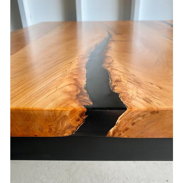 2020s Artisan Made Live Edge Modern Dining Table For Sale - Image 5 of 11