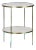 NOIR Rivoli Side Table in Antique Brass, Metal and Quartz For Sale