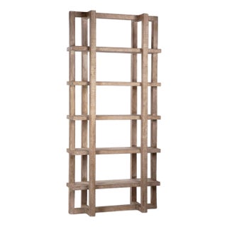 Washed Pine Tall Bookcase For Sale