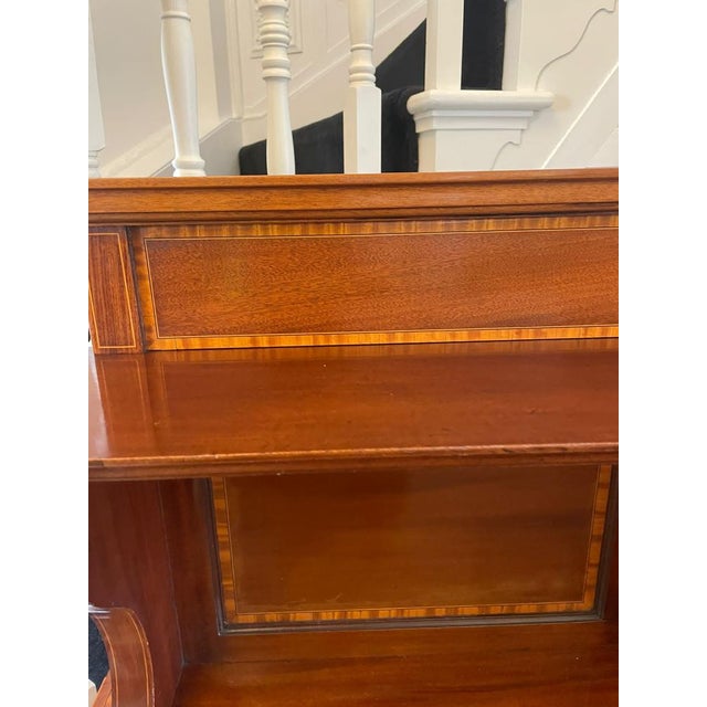 Large Antique Edwardian Mahogany Inlaid Sideboard, 1900s For Sale - Image 13 of 18