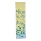 Huge Gracie Wallpaper Yellow Chinoiserie Botanical Painting Panel - #3 of 6 For Sale