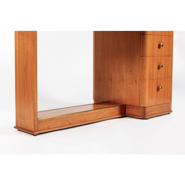 Antique French Art Deco Dominique Lemonwood Desk 1930s For Sale - Image 12 of 16