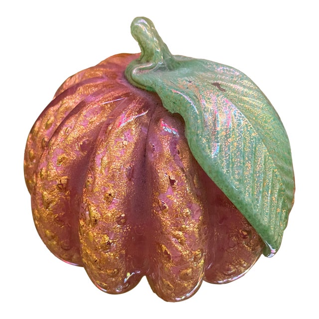Murano Glass Pumpkin Circa 1960s For Sale