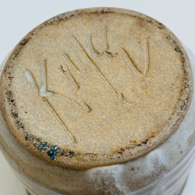 Vintage Drip Glaze Studio Pottery Planter by Ken McElroy of Benicia, Ca, - Signed For Sale - Image 9 of 9