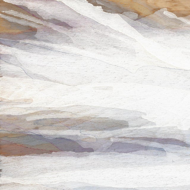 A Place to Breathe - Original Luminous Abstract Skyscape Acrylic and Gold Leaf Painting For Sale - Image 4 of 9