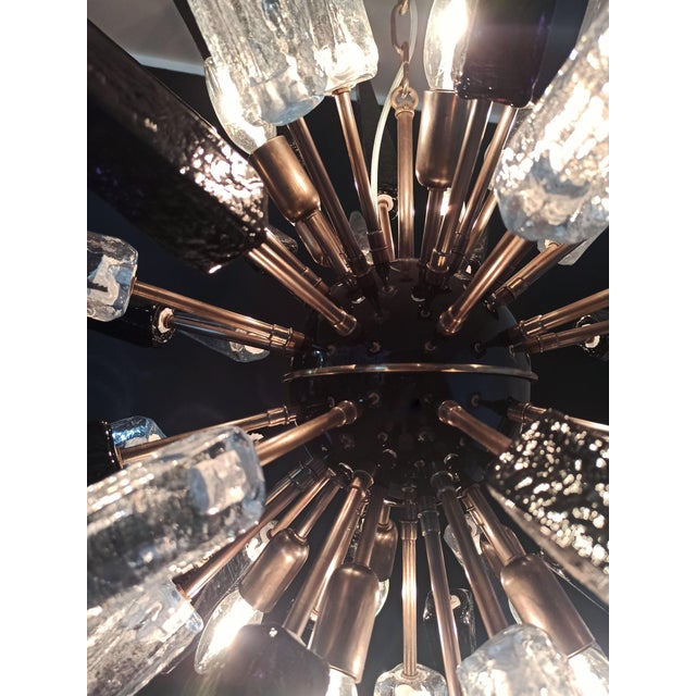 Black Murano Trasparent and Black Sputnik 51 Glasses Chandelier, 1990s For Sale - Image 8 of 15