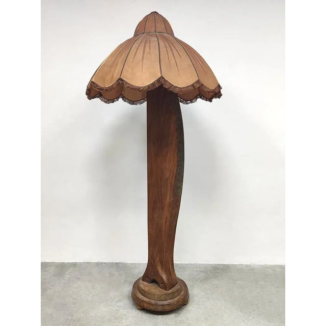 Brown Mid-Century Art Deco Style Wooden Airplane Propeller Floor Lamp, 1940s For Sale - Image 8 of 8