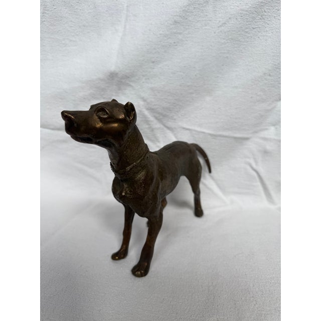 Art Deco Cast Iron Male Patina Great Dane For Sale - Image 3 of 8